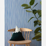 Strepen behang Studio Ditte kobalt blauw jongenskamer