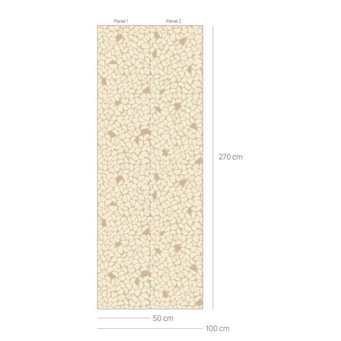 Pebble Bibelotte organisch behang voor de kinderkamer beige met roze