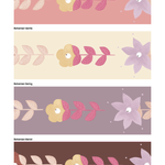 Bibelotte bohemian behangrand met bloemen meisjeskamer
