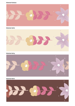 Bibelotte bohemian behangrand met bloemen meisjeskamer
