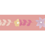Bibelotte bohemian behangrand met bloemen meisjeskamer roze