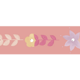 Bibelotte bohemian behangrand met bloemen meisjeskamer roze