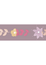 Bibelotte bohemian behangrand met bloemen meisjeskamer sering paars