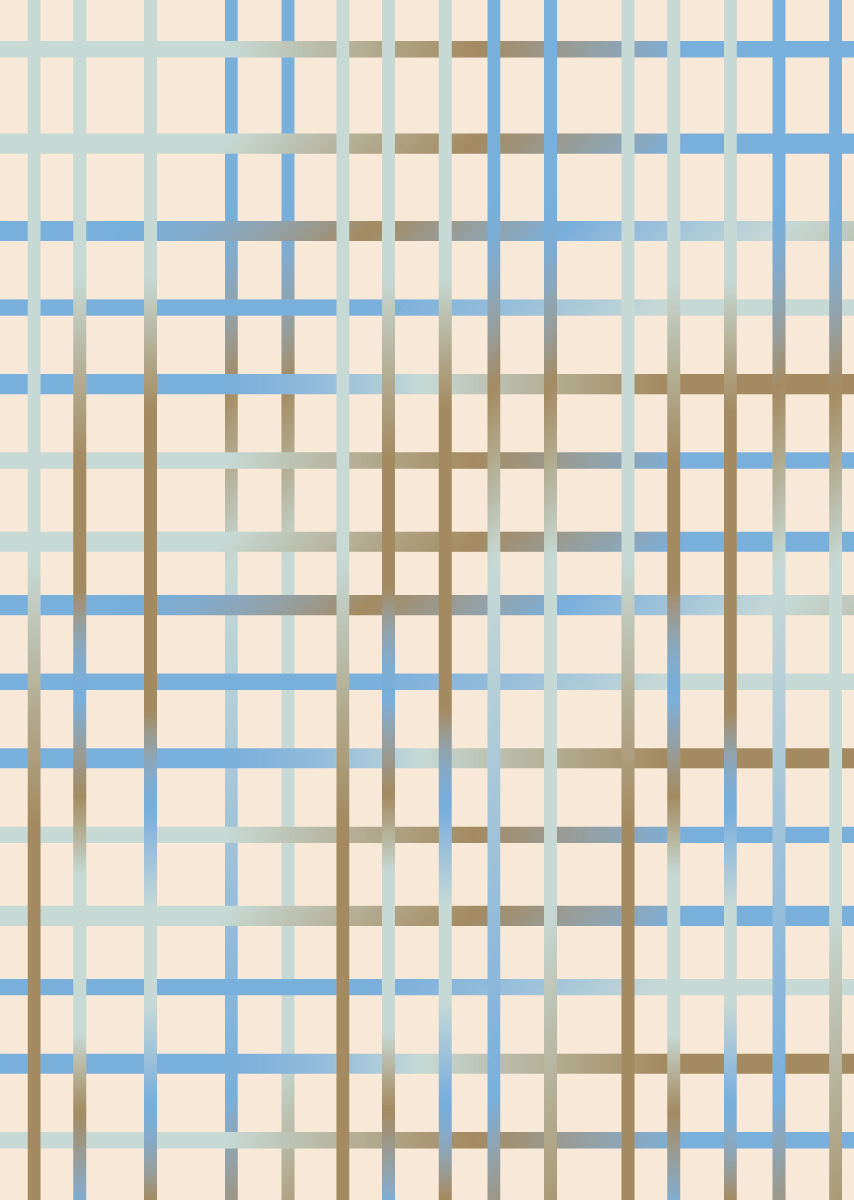Bibelotte Grid behang voor jongenskamer of tienerkamer blauw en bruin 
