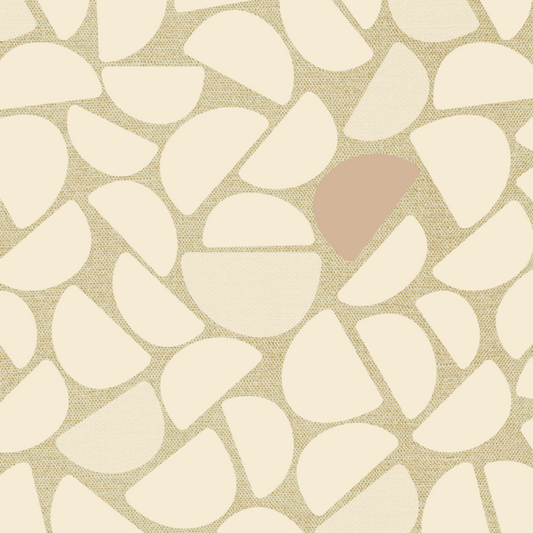 Pebble Bibelotte organisch behang voor de kinderkamer beige met roze