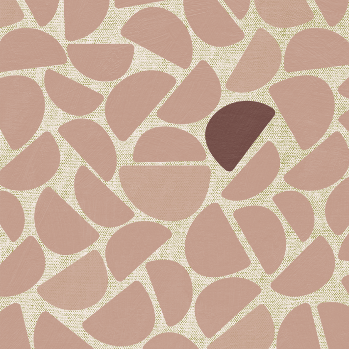 Pebble Bibelotte organisch behang voor de kinderkamer beige met roze
