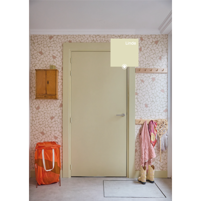Pebble Bibelotte organisch behang voor de kinderkamer beige met roze