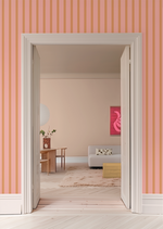 Gestreept behang voor de kinderkamer bibelotte juna candy roze karamel