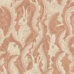 Langelid von Bromssen Hares in hiding hazen bosdieren behang roze voor de kinderkamer