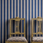 Langelid von Bromssen jagged stripe strepen behang voor de kinderkamer denim blauw