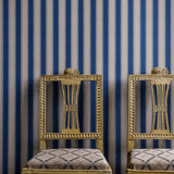 Langelid von Bromssen jagged stripe strepen behang voor de kinderkamer denim blauw