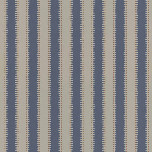 Langelid von Bromssen jagged stripe strepen behang voor de kinderkamer denim blauw