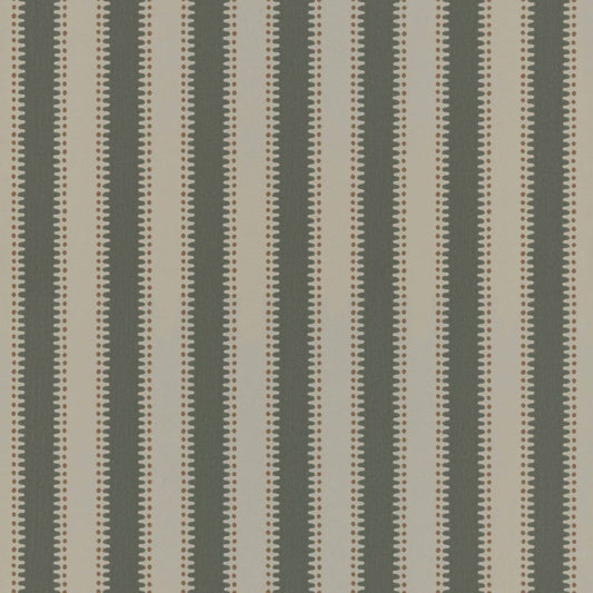 Langelid von Bromssen jagged stripe strepen behang voor de kinderkamer 
olijf groen