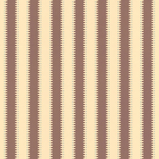 Langelid von Bromssen jagged stripe strepen behang voor de kinderkamer 
marron bruin