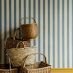 Langelid von Bromssen jagged stripe strepen behang voor de kinderkamer turquoise blauw groen