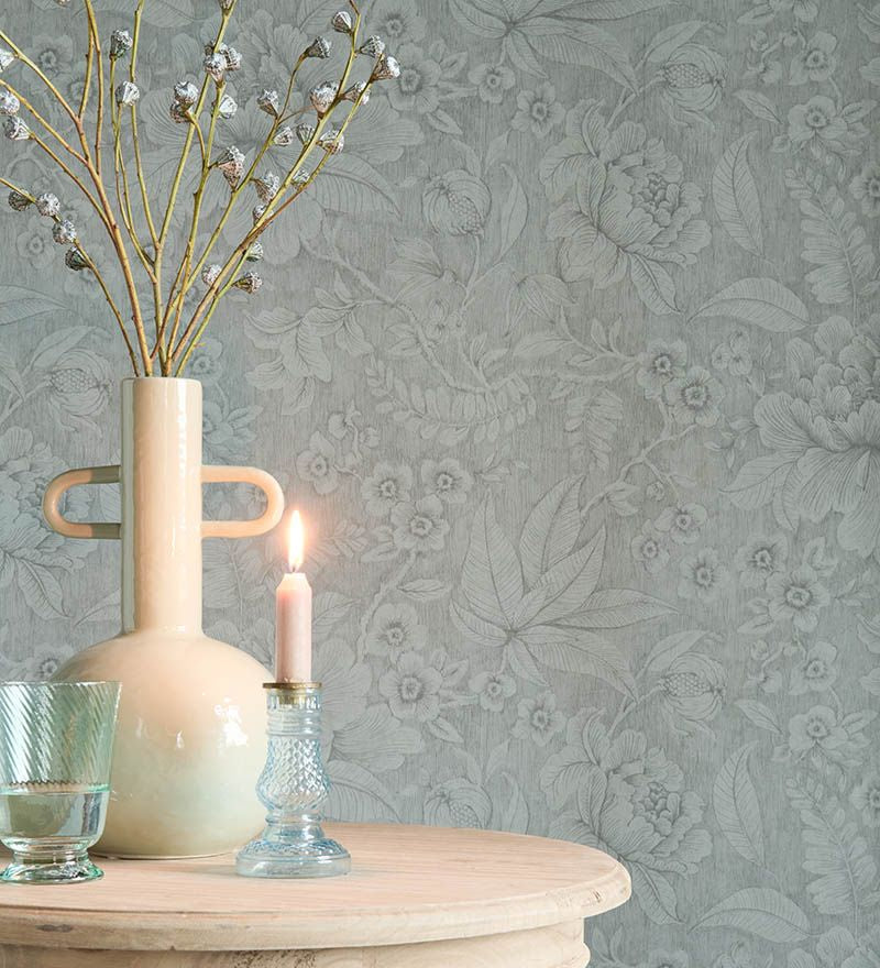 Pip Studio Eijffinger bloemenbehang voor de kinderkamer jade groen 333101