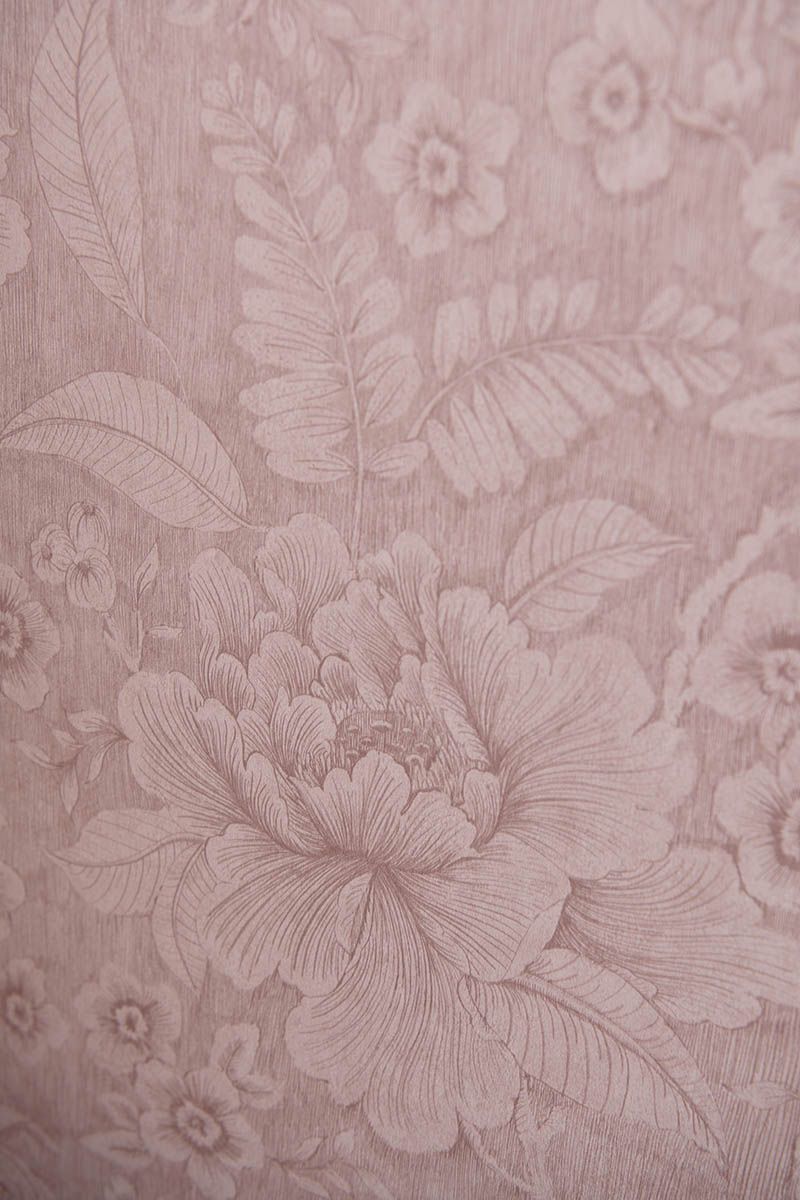 Pip Studio Eijffinger bloemenbehang voor de kinderkamer mauve 333102