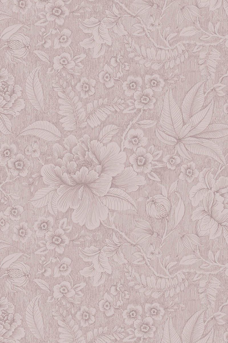 Pip Studio Eijffinger bloemenbehang voor de kinderkamer mauve 333102