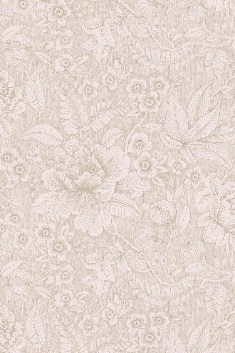 Pip Studio Eijffinger bloemenbehang voor de kinderkamer zand beige 333100