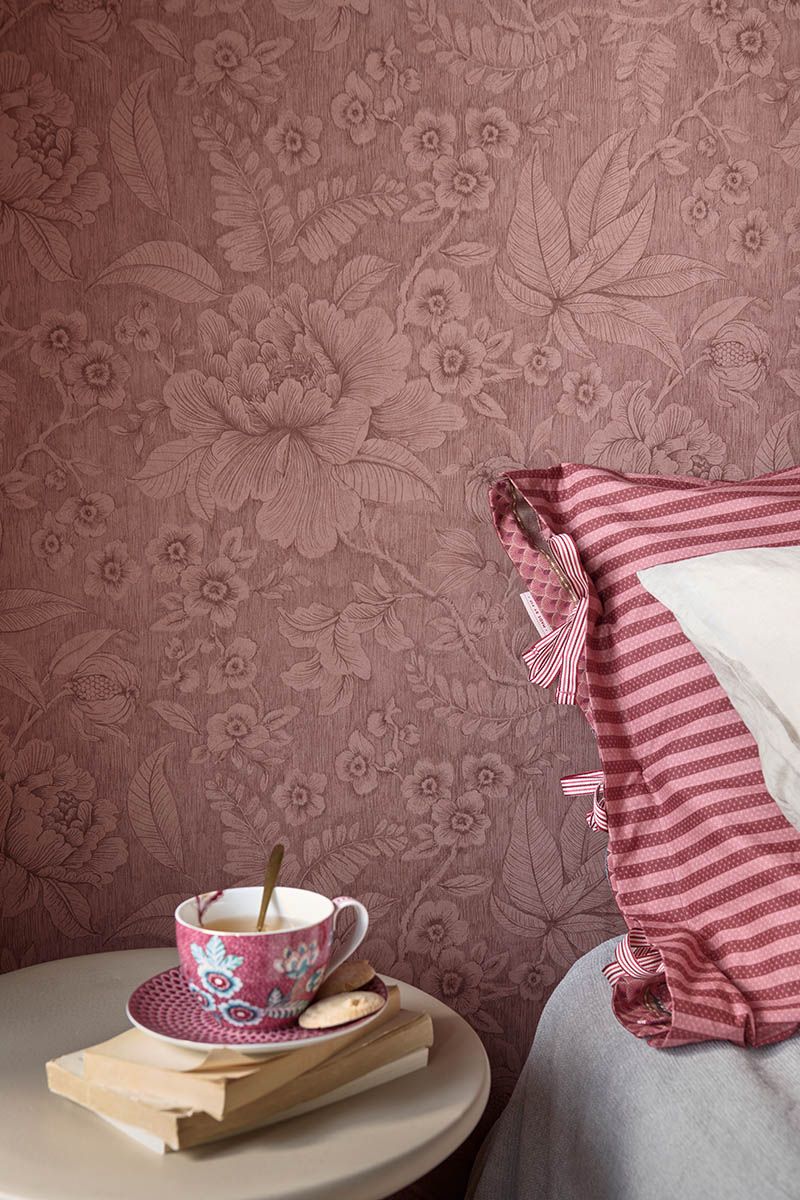 Pip Studio Eijffinger bloemenbehang voor de kinderkamer terra 333103
