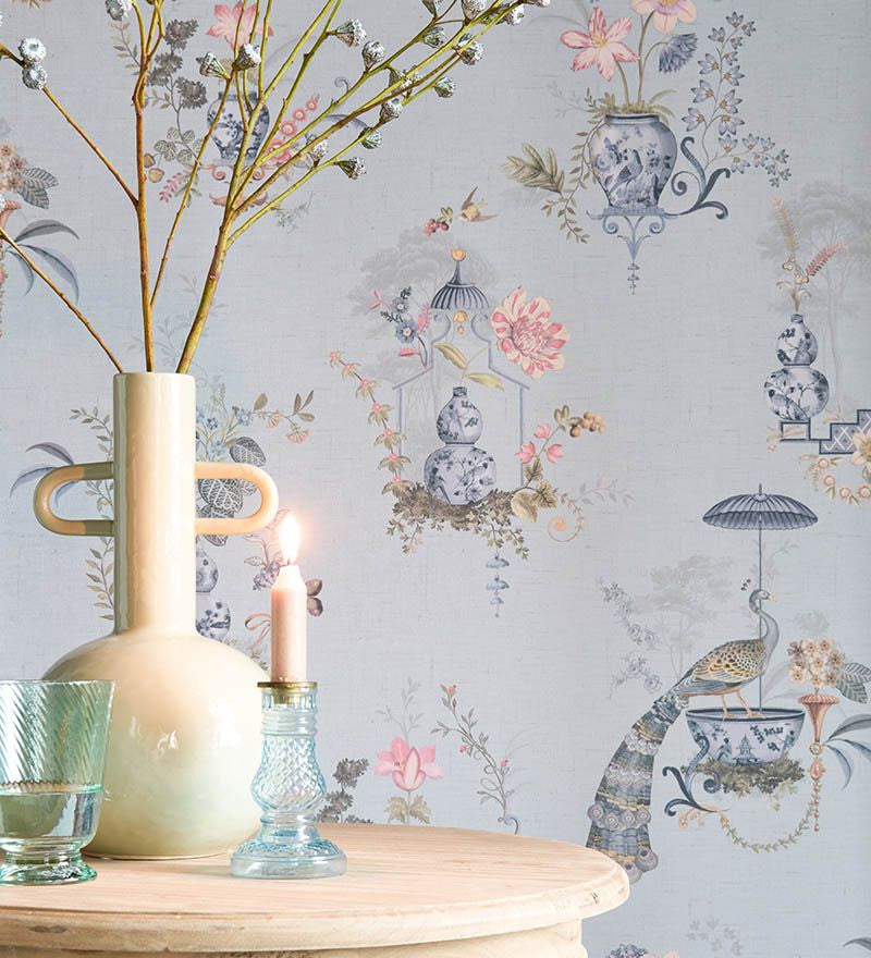 Pip Studio Eijffinger Chinese Porcelain behang lichtblauw  333141