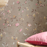 Pip Studio Eijffinger behang voor de kinderkamer tokyo blossom khaki bruin  333133