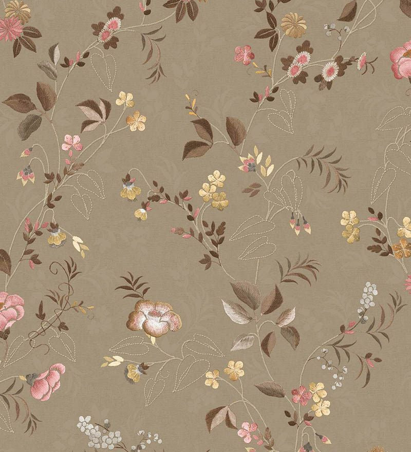 Pip Studio Eijffinger behang voor de kinderkamer tokyo blossom khaki bruin  333133