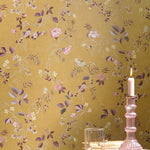 Pip Studio Eijffinger behang voor de kinderkamer tokyo blossom mosterd geel  333132
