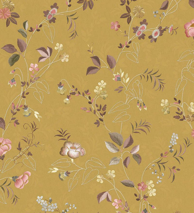 Pip Studio Eijffinger behang voor de kinderkamer tokyo blossom mosterd geel  333132