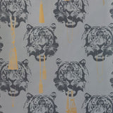 Studio Lisa Bengtsson behang voor de kinderkamer tienerkamer Coco Tiger tijgerbehang grijs