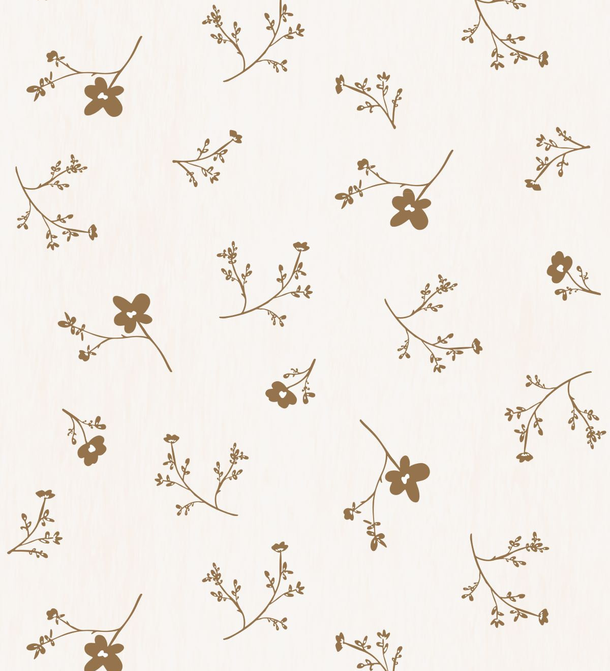 Bibelotte bloemen behang babykamer kinderkamer okergeel