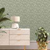 Creative Lab Amsterdam Flower Shower bloemen behang babykamer meisjeskamer groen