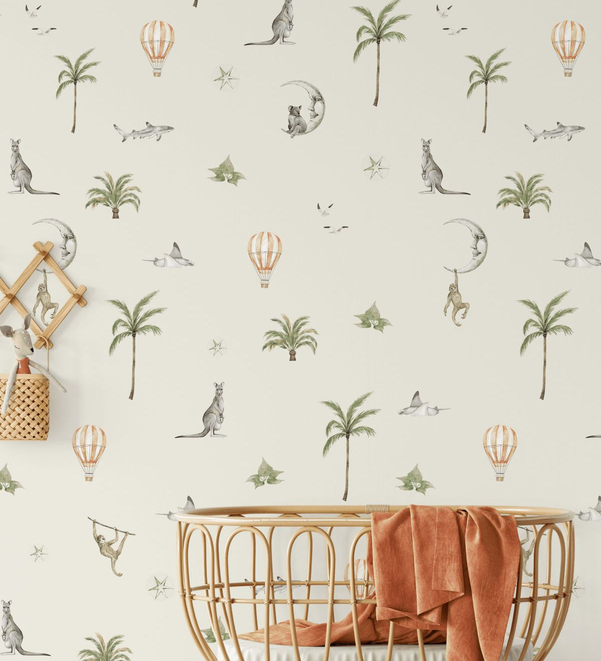 Koo Koo Kangaroo behang voor de kinderkamer van creative lab amsterdam