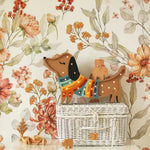 Dekornik bloemen behang meisjeskamer autumn meadow wit