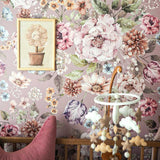 Dekornik Bouquet of Flowers Lilac Bloemenbehang meisjeskamer