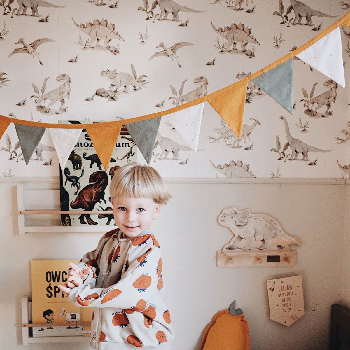 Dekornik dino behang voor de jongenskamer