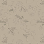 Little Amour Dino behang voor de jongenskamer beige en zand kleur