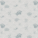 Little Amour kinderbehang fishy waves  vissen blauw