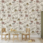 Little Amour behang voor de meisjeskamer met bloemen creme wit