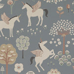 Majvillan True Unicorns behang voor de meisjeskamer blauw