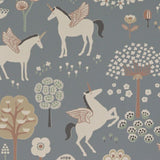 Majvillan True Unicorns behang voor de meisjeskamer blauw
