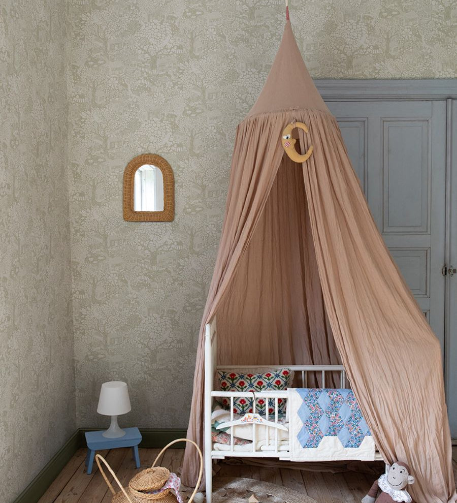 Bygga Bo behang voor de kinderkamer van Midbec beige