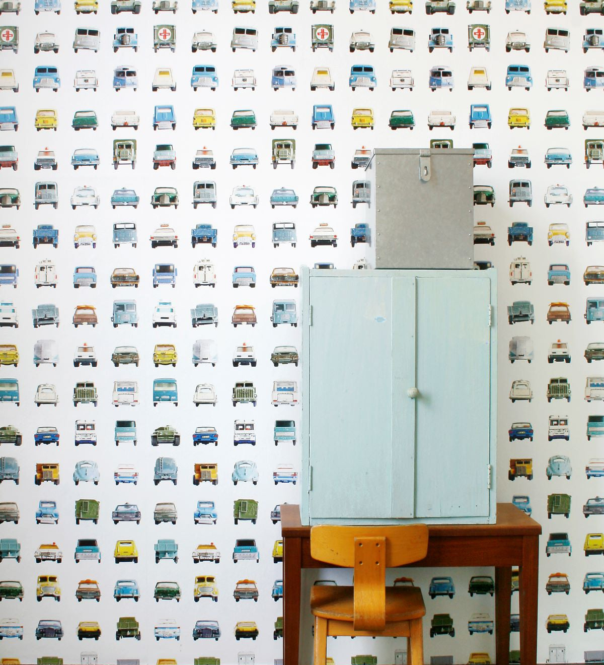 Studio Ditte Autobehang voor de jongenskamer wit