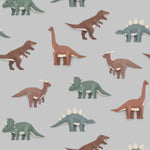 Studio Ditte Dino behang jongenskamer lichtgrijs