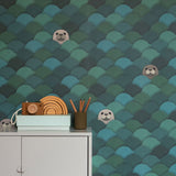 Studio Ditte kinderbehang zeehonden blauw groen