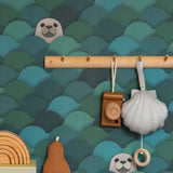 Studio Ditte kinderbehang zeehonden blauw groen