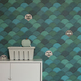 Studio Ditte kinderbehang zeehonden blauw groen