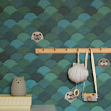 Studio Ditte kinderbehang zeehonden blauw groen