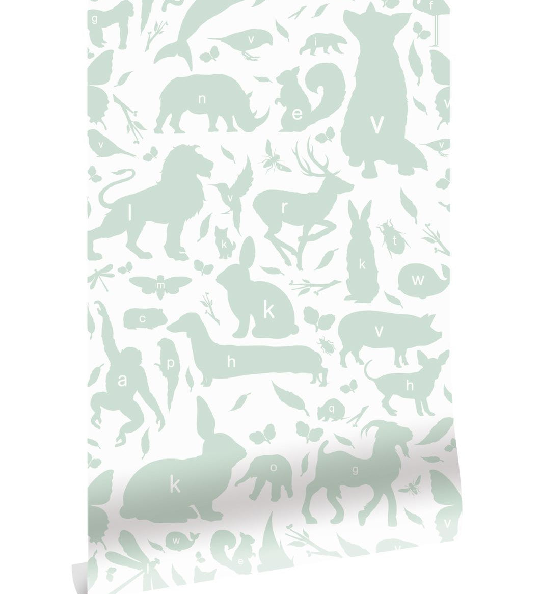 KEK Amsterdam dieren behang ABC Animals groen