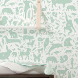 KEK Amsterdam dieren behang ABC Animals groen